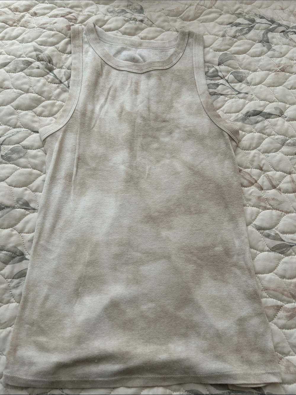 Sleeveless Tank Top in Light Beige